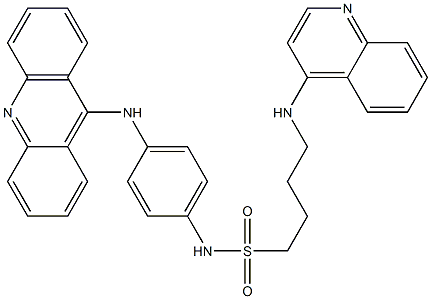 N-[4-(9-Acridinylamino)phenyl]-4-(4-quinolylamino)-1-butanesulfonamide Struktur