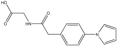 N-[[4-(1H-Pyrrol-1-yl)phenyl]acetyl]glycine Struktur