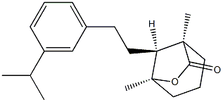 (1R,5S,8S)-8-(3-Isopropylphenethyl)-1,5-dimethyl-6-oxabicyclo[3.2.1]octane-7-one Struktur