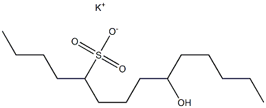 9-Hydroxytetradecane-5-sulfonic acid potassium salt Struktur