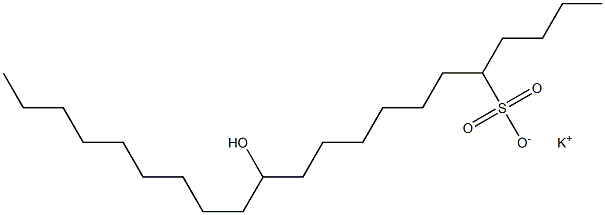 12-Hydroxyhenicosane-5-sulfonic acid potassium salt Struktur