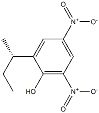 (+)-2-[(S)-sec-Butyl]-4,6-dinitrophenol Struktur