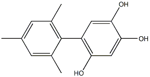 5-(2,4,6-Trimethylphenyl)benzene-1,2,4-triol Struktur