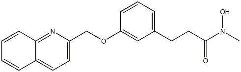 3-[3-(2-Quinolinylmethoxy)phenyl]propanehydroxamic acid methyl ester Struktur