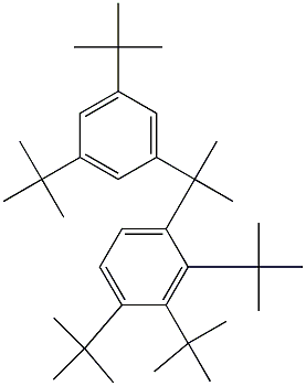 2-(2,3,4-Tri-tert-butylphenyl)-2-(3,5-di-tert-butylphenyl)propane Struktur