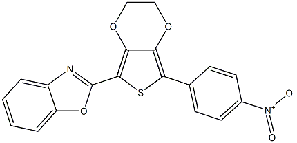 5-(Benzoxazol-2-yl)-7-(4-nitrophenyl)-2,3-dihydrothieno[3,4-b]-1,4-dioxin Struktur