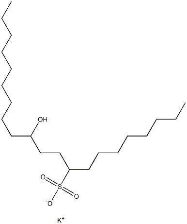 12-Hydroxyhenicosane-9-sulfonic acid potassium salt Struktur