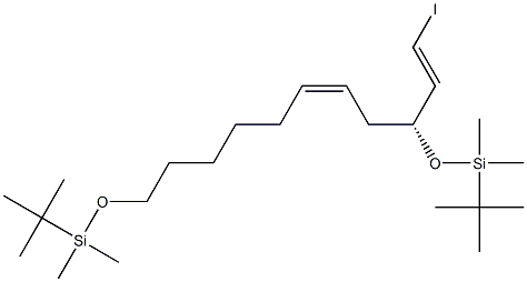 (1E,3R,5Z)-3,11-Bis(tert-butyldimethylsilyloxy)-1-iodo-1,5-undecadiene Struktur