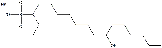 11-Hydroxyheptadecane-3-sulfonic acid sodium salt Struktur