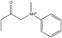 (2-Oxobutyl)(phenyl)(methyl)aminium Struktur