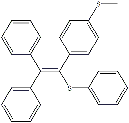 1-(4-Methylthiophenyl)-1-phenylthio-2,2-diphenylethene Struktur