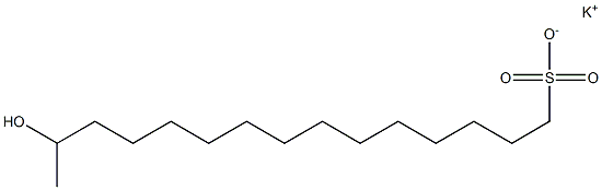 14-Hydroxypentadecane-1-sulfonic acid potassium salt Struktur