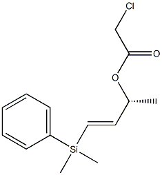 Chloroacetic acid [(R,E)-1-(phenyldimethylsilyl)-1-buten-3-yl] ester Struktur