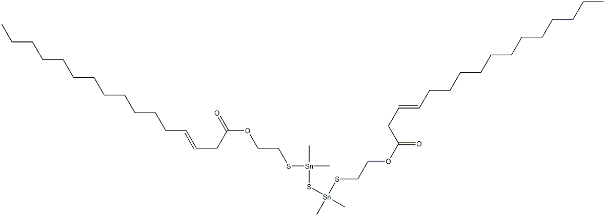 Bis[dimethyl[[2-(2-pentadecenylcarbonyloxy)ethyl]thio]stannyl] sulfide Struktur