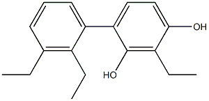 2-Ethyl-4-(2,3-diethylphenyl)benzene-1,3-diol Struktur