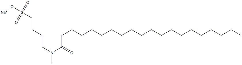 4-[N-(1-Oxoicosyl)-N-methylamino]-1-butanesulfonic acid sodium salt Struktur