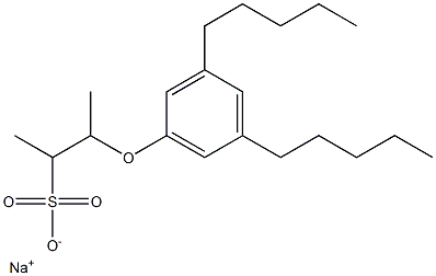 3-(3,5-Dipentylphenoxy)butane-2-sulfonic acid sodium salt Struktur