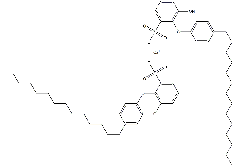 Bis(6-hydroxy-4'-tetradecyl[oxybisbenzene]-2-sulfonic acid)calcium salt Struktur