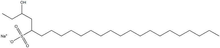 3-Hydroxytetracosane-5-sulfonic acid sodium salt Struktur