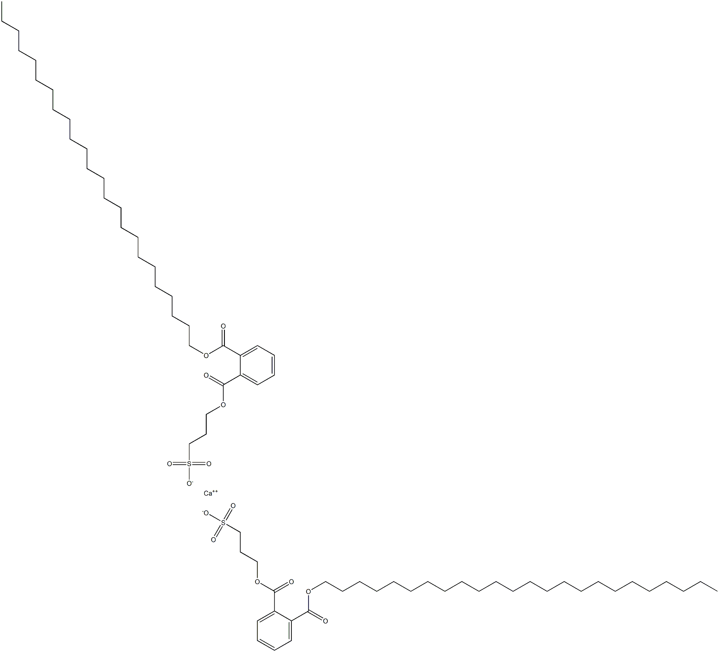 Bis[3-[(2-tetracosyloxycarbonylphenyl)carbonyloxy]propane-1-sulfonic acid]calcium salt Struktur