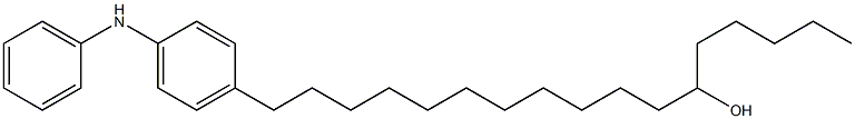 4-(12-Hydroxyheptadecyl)phenylphenylamine Struktur