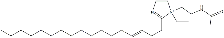 1-[2-(Acetylamino)ethyl]-1-ethyl-2-(3-heptadecenyl)-2-imidazoline-1-ium Struktur