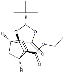 (1S,2R,3S,4R,2'S)-2'-tert-Butyl-4'-oxospiro[bicyclo[2.2.1]heptane-2,5'-[1,3]dioxolan]-5-ene-3-carboxylic acid ethyl ester Struktur