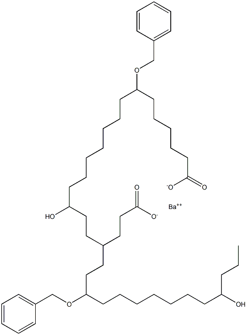 Bis(7-benzyloxy-15-hydroxystearic acid)barium salt Struktur