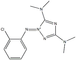 2-[(2-Chlorophenyl)imino]-3,5-bis(dimethylamino)-2H-1,2,4-triazol-2-ium Struktur