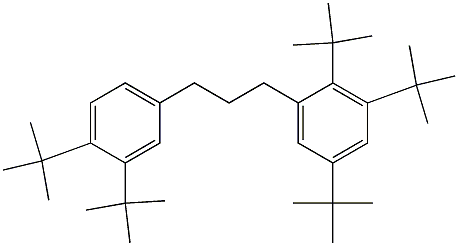 1-(2,3,5-Tri-tert-butylphenyl)-3-(3,4-di-tert-butylphenyl)propane Struktur