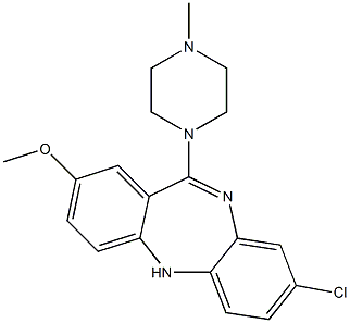 8-Chloro-2-methoxy-11-(4-methylpiperazino)-5H-dibenzo[b,e][1,4]diazepine Struktur