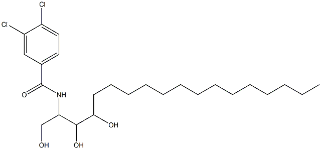 N-[2,3-Dihydroxy-1-(hydroxymethyl)heptadecyl]-3,4-dichlorobenzamide Struktur