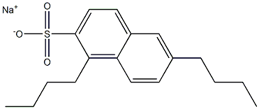 1,6-Dibutyl-2-naphthalenesulfonic acid sodium salt Struktur