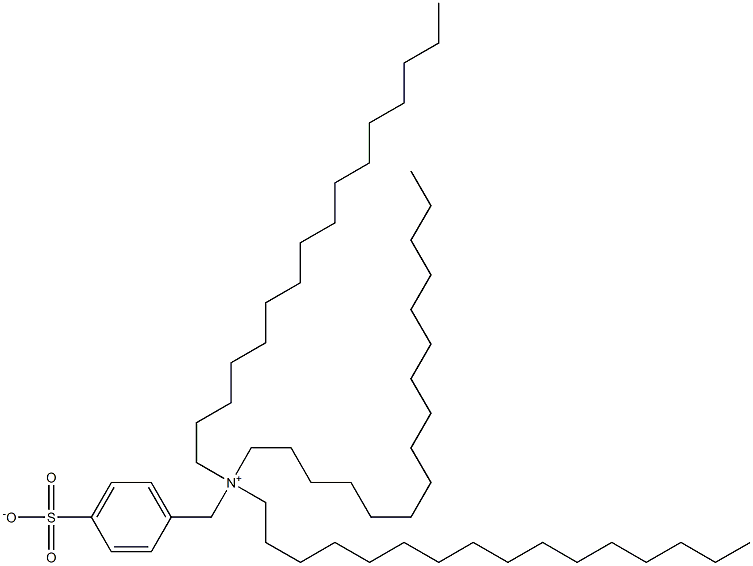 N,N,N-Trishexadecyl-4-sulfonatobenzenemethanaminium Struktur