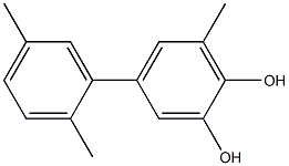 6-Methyl-4-(2,5-dimethylphenyl)benzene-1,2-diol Struktur