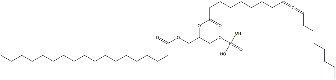 1-O-Stearoyl-2-O-(1-oxo-9,10-octadecadien-1-yl)-glycerol-3-phosphoric acid Struktur