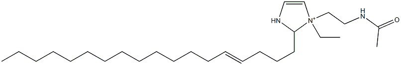 1-[2-(Acetylamino)ethyl]-1-ethyl-2-(4-octadecenyl)-4-imidazoline-1-ium Struktur