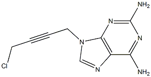 9-(4-Chloro-2-butynyl)-9H-purine-2,6-diamine Struktur