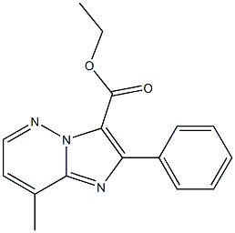 8-Methyl-2-phenylimidazo[1,2-b]pyridazine-3-carboxylic acid ethyl ester Struktur