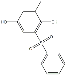 2-Methyl-6-(phenylsulfonyl)-1,4-benzenediol Struktur