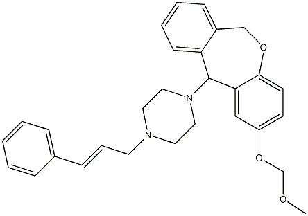 11-(4-Cinnamyl-1-piperazinyl)-2-(methoxymethyloxy)-6,11-dihydrodibenz[b,e]oxepin Struktur