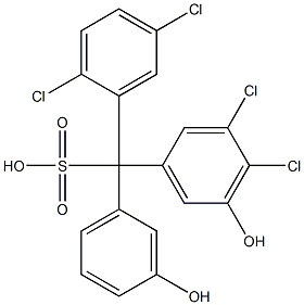 (2,5-Dichlorophenyl)(3,4-dichloro-5-hydroxyphenyl)(3-hydroxyphenyl)methanesulfonic acid Struktur