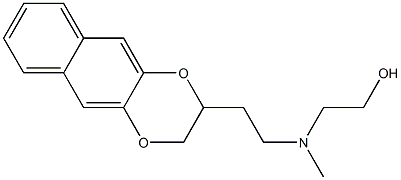 2-[N-[2-(2,3-Dihydronaphtho[2,3-b]-p-dioxin-2-yl)ethyl]-N-methylamino]ethanol Struktur