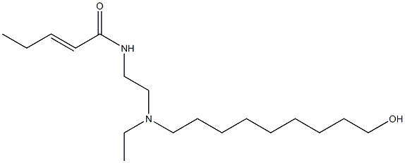 N-[2-[N-Ethyl-N-(9-hydroxynonyl)amino]ethyl]-2-pentenamide Struktur