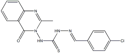 4-Chlorobenzaldehyde 4-[(3,4-dihydro-2-methyl-4-oxoquinazolin)-3-yl]thiosemicarbazone Struktur