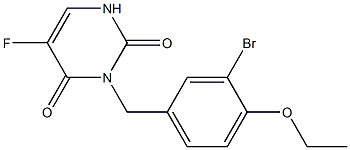 3-(3-Bromo-4-ethoxybenzyl)-5-fluorouracil Struktur