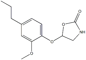 5-(2-Methoxy-4-propylphenoxy)oxazolidin-2-one Struktur