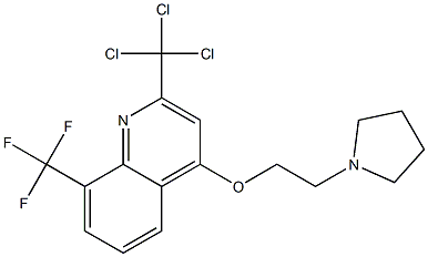 2-Trichloromethyl-4-[2-(1-pyrrolidinyl)ethoxy]-8-trifluoromethylquinoline Struktur