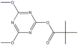 2,2-Dimethylpropionic acid 4,6-dimethoxy-1,3,5-triazine-2-yl ester Struktur