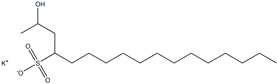 2-Hydroxyheptadecane-4-sulfonic acid potassium salt Struktur